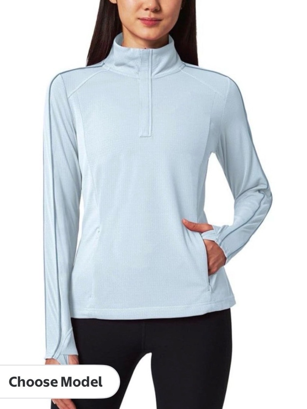 Mondetta Light Blue Quarter-Zip Performance Pullover